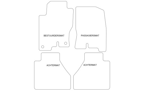Tapis de sol adaptés au Nissan Navara 2008 (lot de 4), Image 2
