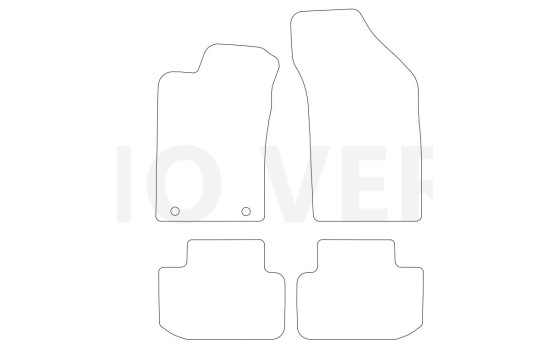 Tapis de sol en velours adaptés à l'Alfa Romeo GT 2004- (lot de 4), Image 2
