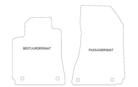 Tapis de sol en velours adaptés à l'Alfa Romeo Spider 2006- (2 pièces), Image 2