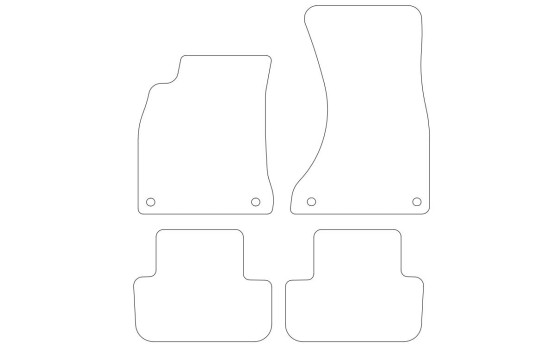 Tapis de sol en velours adaptés à l'Audi A4 2009- (lot de 4), Image 3