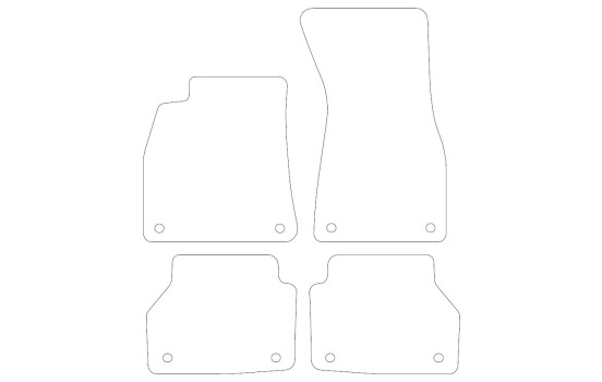 Tapis de sol en velours adaptés à l'Audi A6 2019 - Lot de 4, Image 2