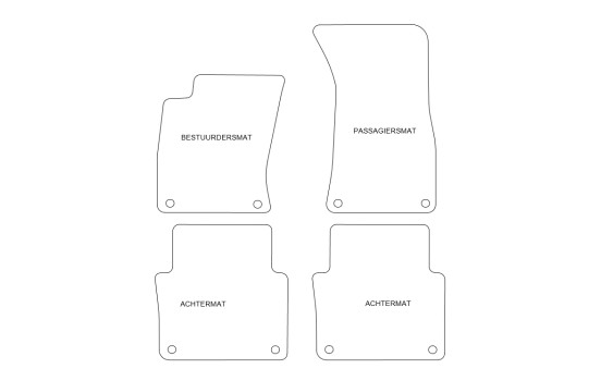 Tapis de sol en velours adaptés à l'Audi A8 2002-2010 (lot de 4), Image 2