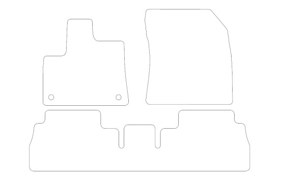 Tapis de sol en velours adaptés à l'Opel Combo 2019 (lot de 3), Image 2