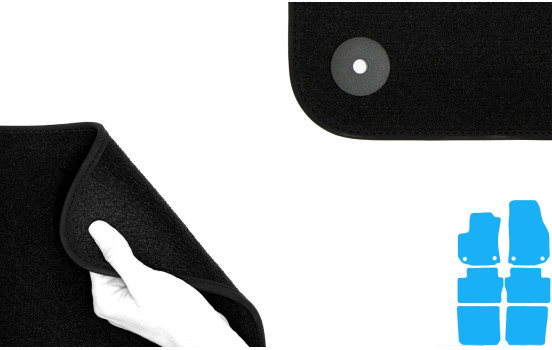 Tapis de sol en velours adaptés à l'Opel Zafira B 2005-2011 (6 pièces), Image 3