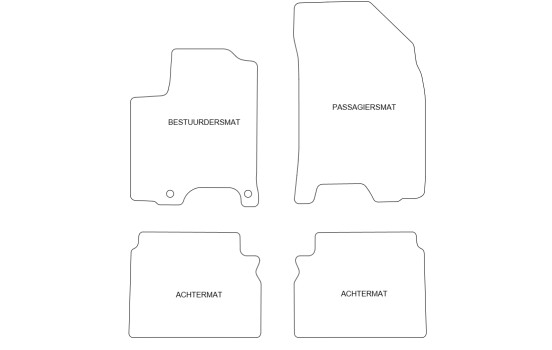 Tapis de sol en velours adaptés à la Chevrolet Aveo / Kalos 2003-2002, Image 2