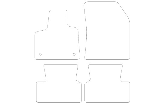 Tapis de sol en velours adaptés à la DS 7 (2018-) - Lot de 4, Image 2