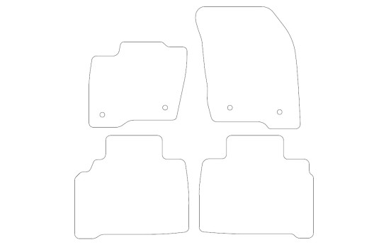 Tapis de sol en velours adaptés à la Ford Galaxy 5 places 2015-4e génération, Image 2