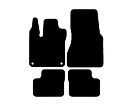 Tapis de sol en velours adaptés à la Renault Twingo III 2014-4ème génération