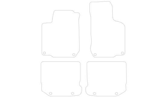 Tapis de sol en velours adaptés à la VW Bora 1998-2004 (lot de 4), Image 2