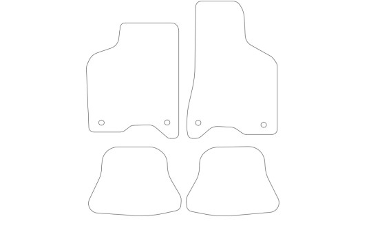 Tapis de sol en velours adaptés à la VW Lupo 2000-2004 (lot de 4), Image 2