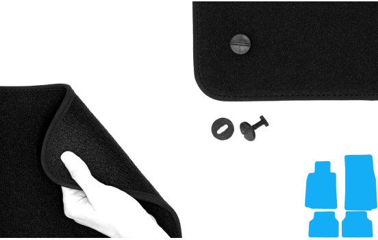 Tapis de sol en velours adaptés aux BMW Série 5 E39 1996-2003 4 portes, Image 3
