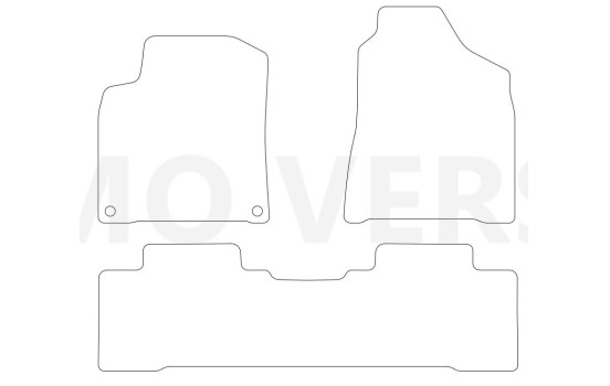 Tapis de sol en velours pour SsangYong Korando 2010- (lot de 3), Image 2