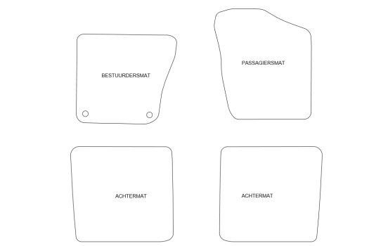 Tapis de voiture adaptés pour Citroen CX 1974-1990 4 pièces, Image 2