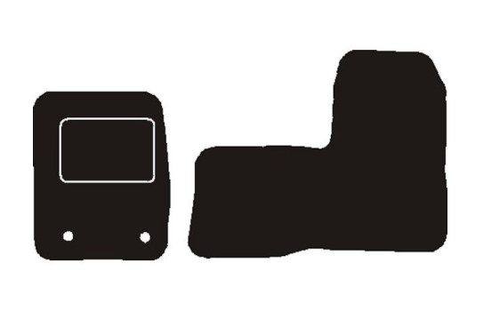 Tapis de voiture adaptés pour Ford Transit Custom double. ensemble avant de cabine 2012