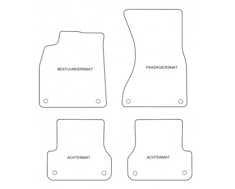 Tapis de voiture en velours adaptés pour Audi A6 2011- 4 pièces, Image 2