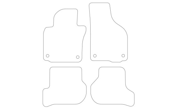 Tapis de voiture en velours adaptés pour VW Golf V / Jetta 2003-2007 4, Image 2