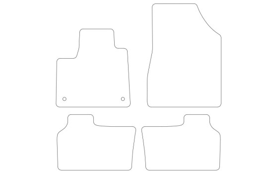 Tapis de voiture en velours pour Renault Kangoo 2021- 4 pièces, Image 2
