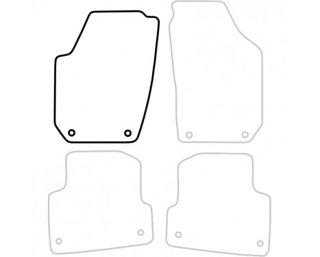 Tapis de voiture Gauche Avant Skoda Fabia 2007-2013 1 pièce, Image 3