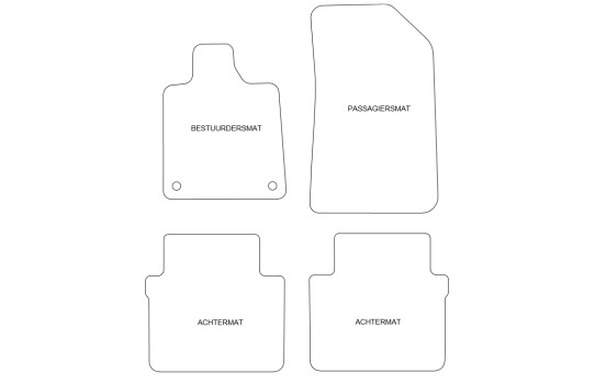 Tapis de voiture sur mesure pour Citroën C6 2005-2012 4 pièces, Image 2