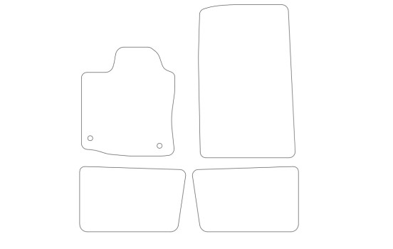 Tapis de voiture sur mesure pour Renault Twingo II 2007-2014 4 pièces, Image 3