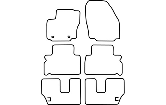 Tapis de voiture Velour adapté pour Ford Galaxy 2006-2011 (7 personnes), Image 6