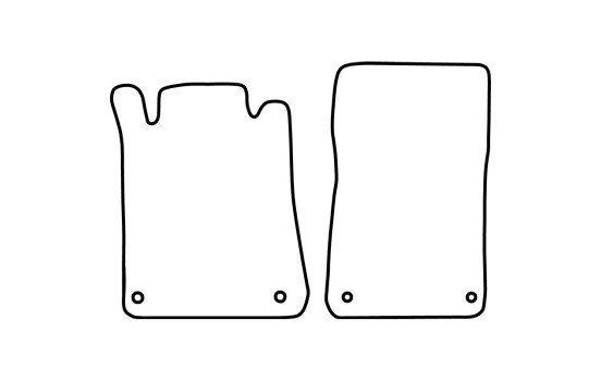 Tapis de voiture Velour adapté pour Mercedes SLK 2005- (2 pièces), Image 6