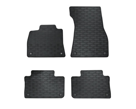 Tapis en caoutchouc adaptés à l'Audi E-Tron 2018- (lot de 4 avec points de fixation)