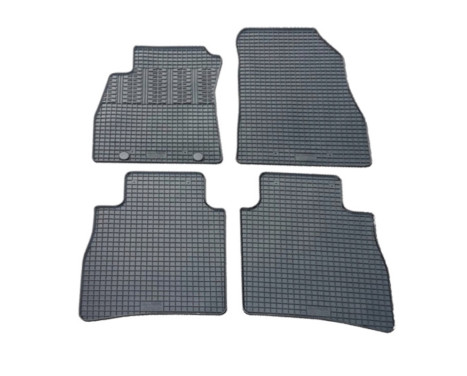 Tapis en caoutchouc adaptés à la Nissan Pulsar 2014- (lot de 4 avec points de fixation)