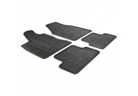 Tapis en caoutchouc adaptés à Smart ForFour 453 2014- (T-Design 4 pièces + clips de montage)