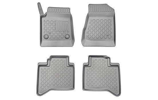 Tapis en caoutchouc adaptés au pick-up Maxus T90 EV (électrique) 2022- ; ensemble complet (FS)