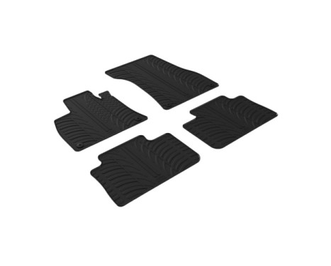Tapis en caoutchouc adaptés pour Audi E-Tron 2018- (T-Design 4 pièces + clips de montage)