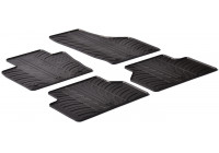 Tapis en caoutchouc adaptés pour Audi Q3 2011- (T-Design 4 pièces + clips de montage)