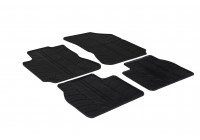 Tapis en caoutchouc adaptés pour Citroën C4 Cactus 2014- (T-Design 4 pièces + clips de fixation)