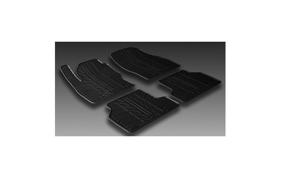 Tapis en caoutchouc adaptés pour Ford C-Max 2003-2009 (T-Design 4 pièces + clips de montage), Image 2