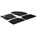 Tapis en caoutchouc adaptés pour Ford C-Max 2003-2009 (T-Design 4 pièces + clips de montage)