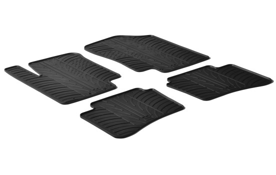 Tapis en caoutchouc adaptés pour Hyundai i20 2008-2014 (T-Design 4 pièces)
