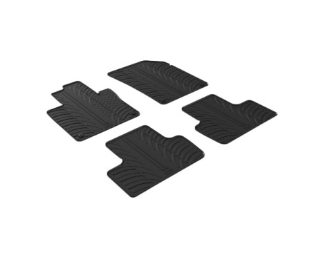 Tapis en caoutchouc adaptés pour Volvo XC60 2017- (T-Design 4 pièces)
