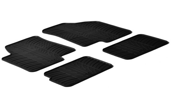 Tapis en caoutchouc pour Kia Soul 2009-2014 (T-Design 4 pièces)