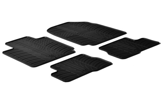 Tapis en caoutchouc pour Nissan Micra 2003-2011 (T-Design 4 pièces)