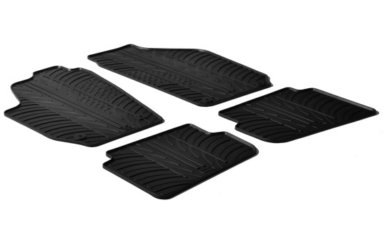 Tapis en caoutchouc pour Skoda Fabia II 2007-2014 (profil en T