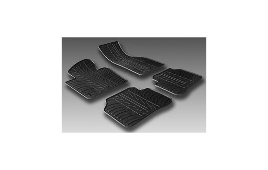Tapis en caoutchouc pour Volkswagen Caddy 2004- (G-Design 4 pièces + clips de montage), Image 2