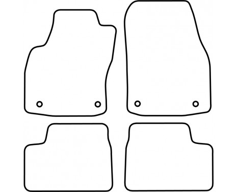 Tapis en velours pour Opel Astra H 2004-2010 4 pièces, Image 4