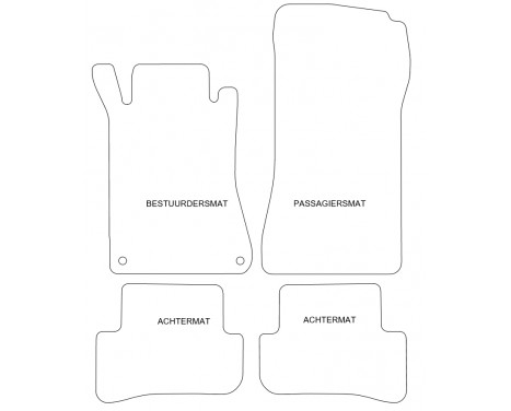 Tapis pour Mercedes-Benz Classe C W203 2001-2007 4 pièces, Image 4