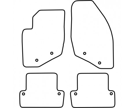 Tapis pour Volvo S60 2000-2010 4 pièces, Image 4