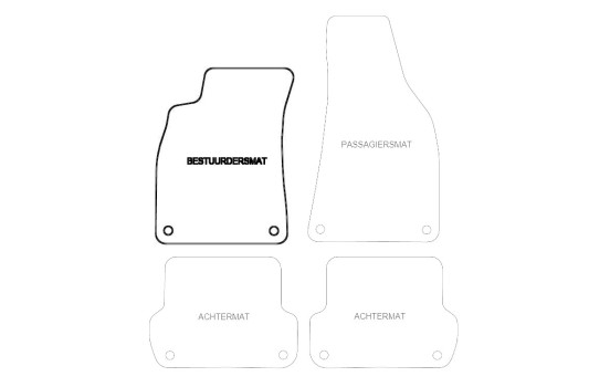 Tapis voiture Gauche Avant Audi A4 2001-2005 1 pièce, Image 3