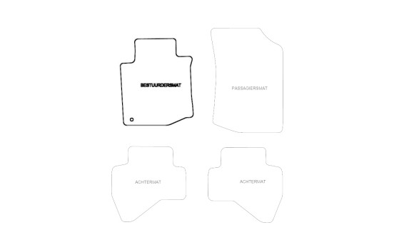 Tapis voiture Gauche Avant Citroen C1 2005-2010 1 pièce, Image 3