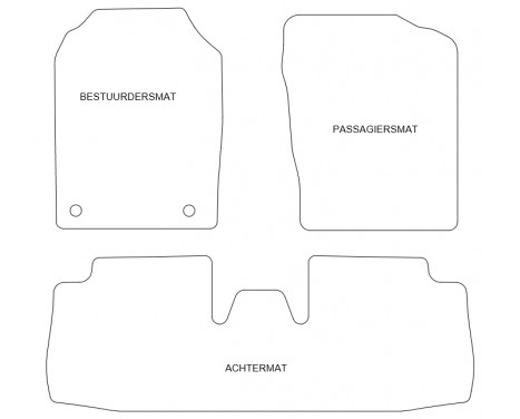 Tapis voiture pour Daihatsu Cuore L276 2007-3 pièces, Image 2