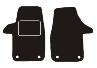 Tapis avant en velours automatique VW Transporter T6 2 pièces