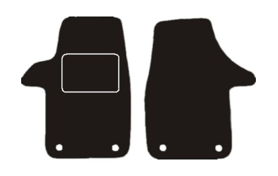 Tapis avant en velours automatique VW Transporter T6 2 pièces