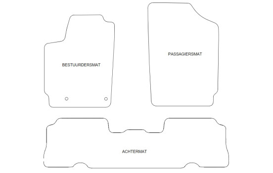 Tapis de sol adaptés à Citroën Berlingo 2006-2008 (lot de 3), Image 2